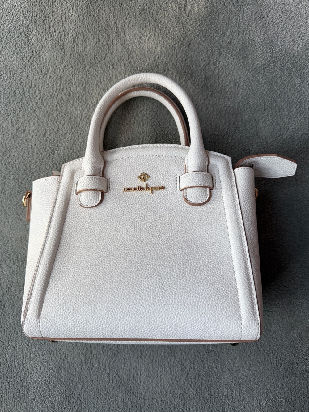 Nanette Lepore Pebbled Vegan Leather Satchel In Ivory